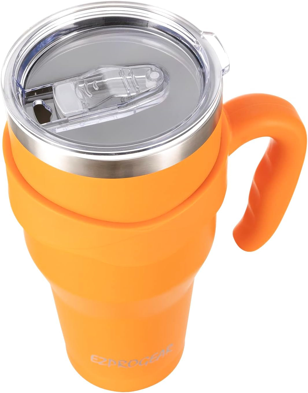 40 Oz Stainless Steel Beer Tumbler Pink Camping Mug Double Wall Vacuum Insulated with Straws and Handle (Pink)