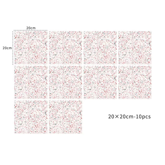 20×20Cm Terrazzo Wall Panels, Waterproof Washable Wall Decals for Bathroom & Kitchen, Pink Terrazzo Home Decor